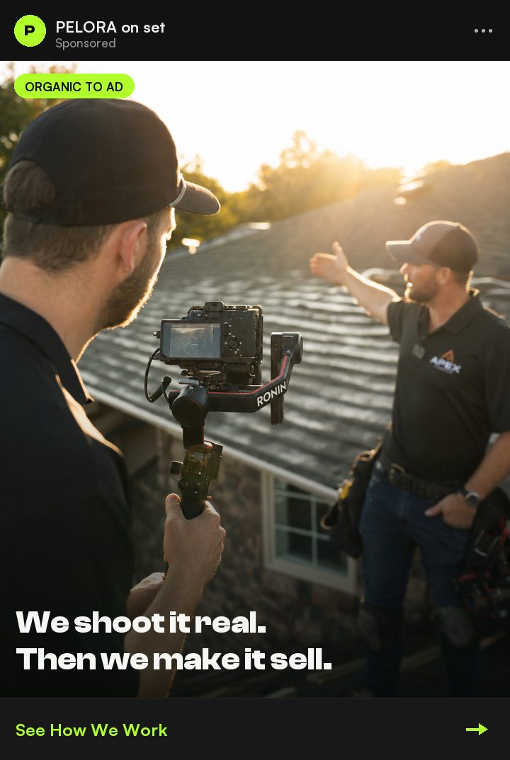 Organic to ad video ad style produced by PELORA Marketing