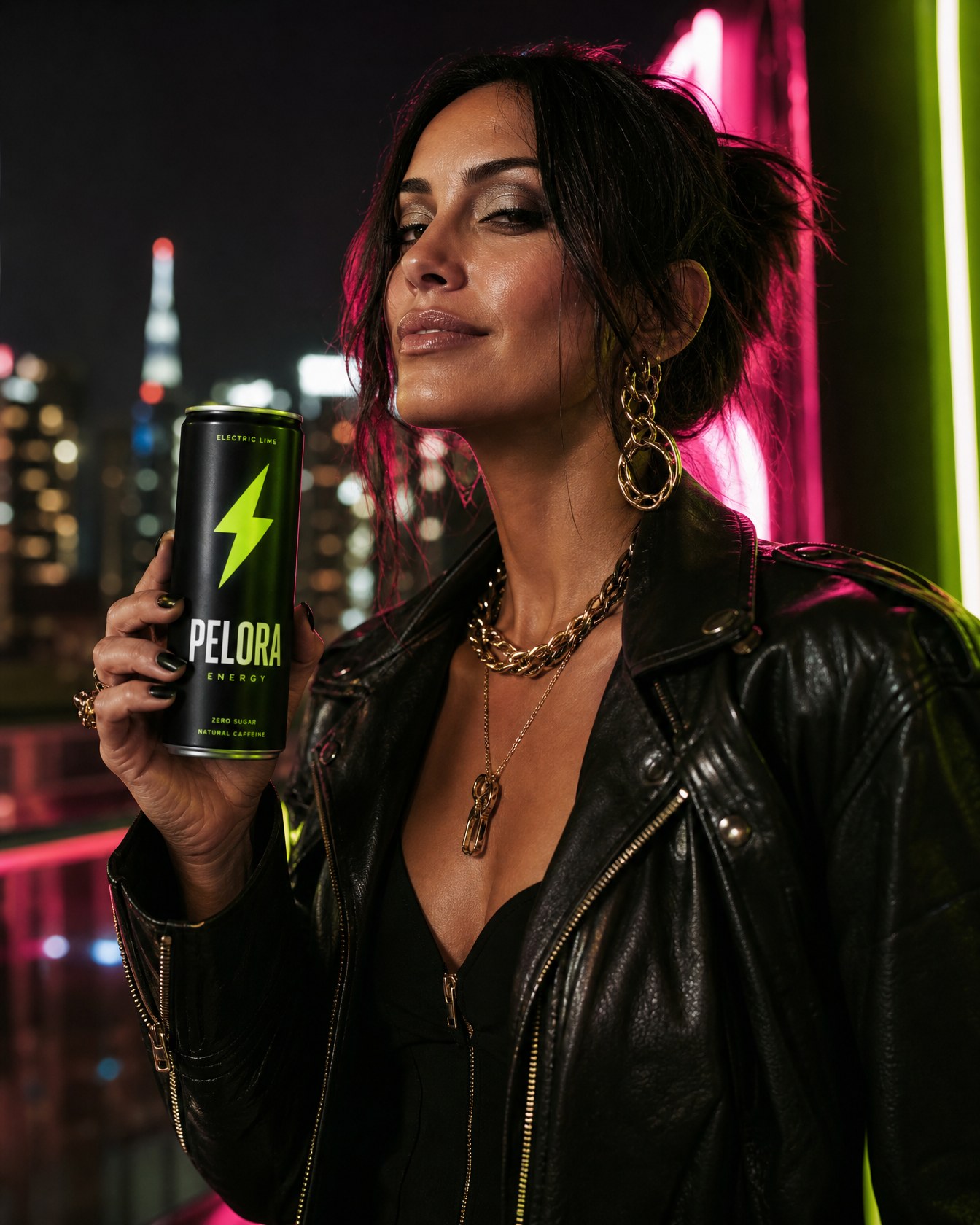 Creator filming a vertical phone video holding an energy drink can, the user-generated content format that drives beverage discovery on TikTok