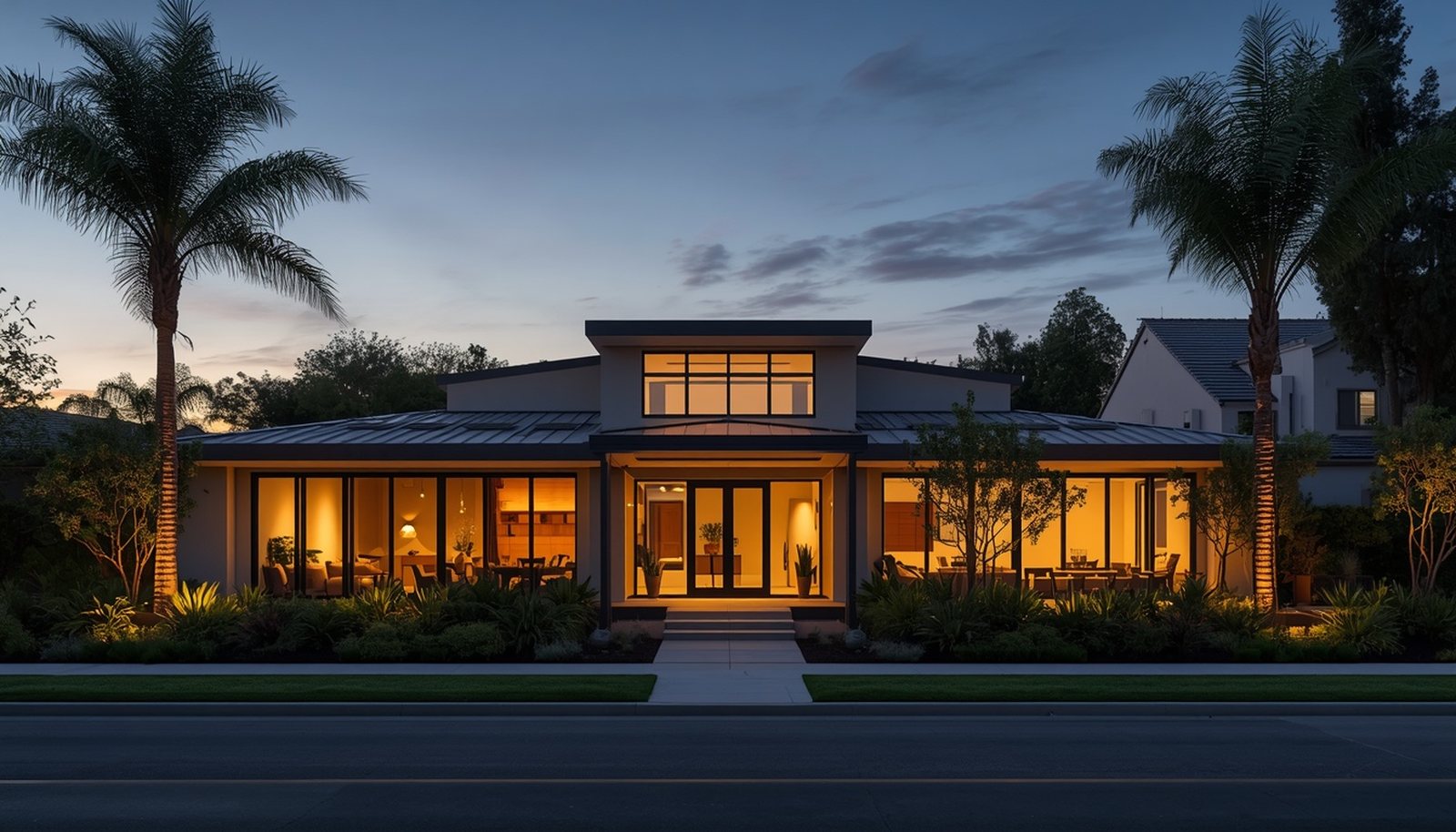 Residential treatment center in coastal Southern California at golden hour, representing behavioral health business valuation