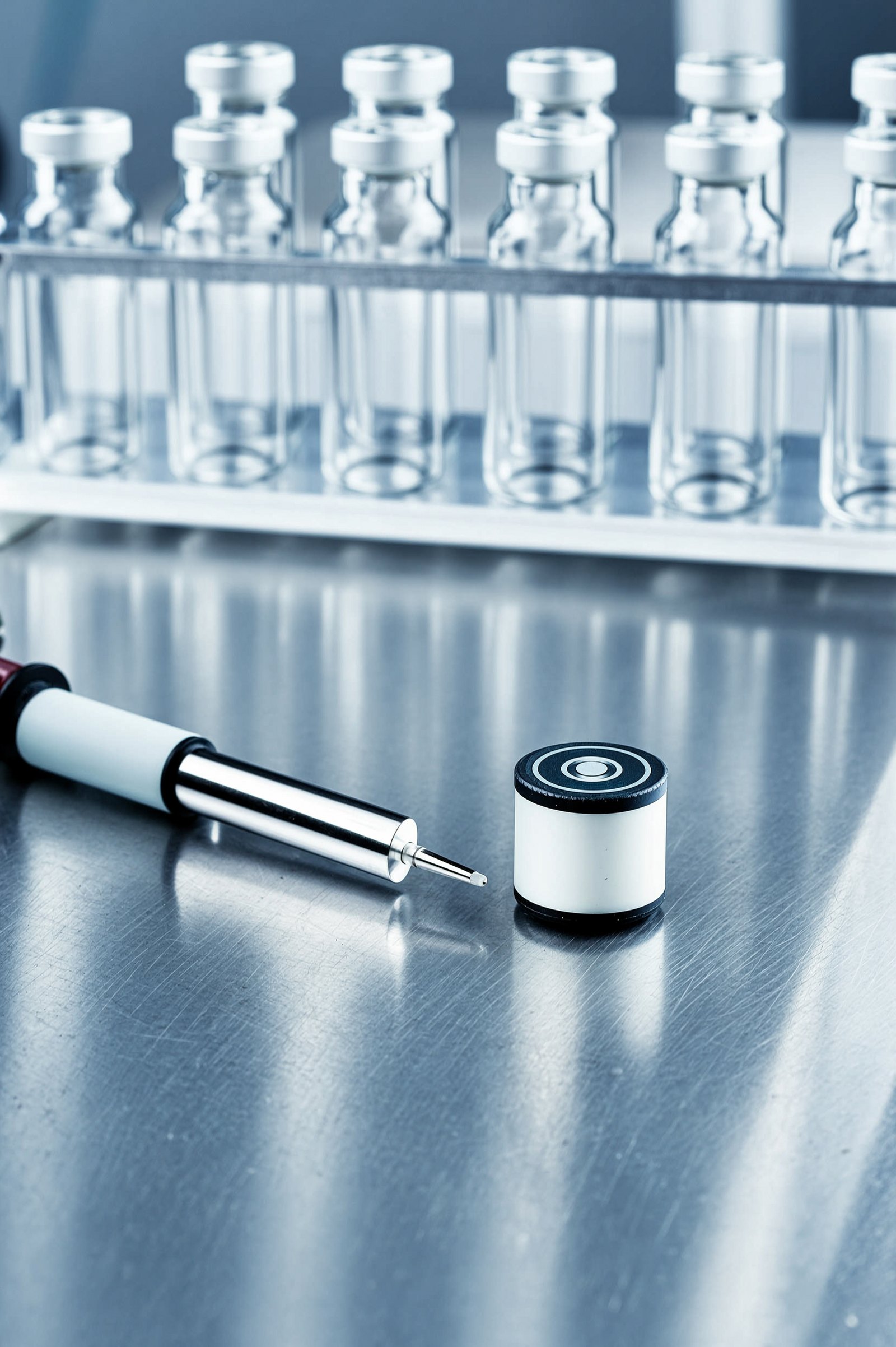 Laboratory equipment concept render, PELORA concept work, not a client product