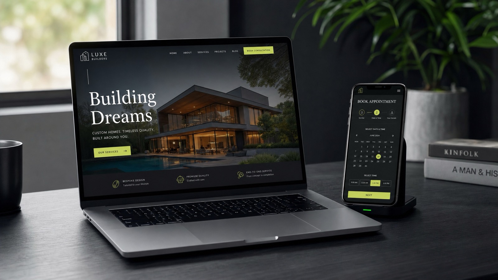 Trust-first website and booking page design for a concierge nursing business