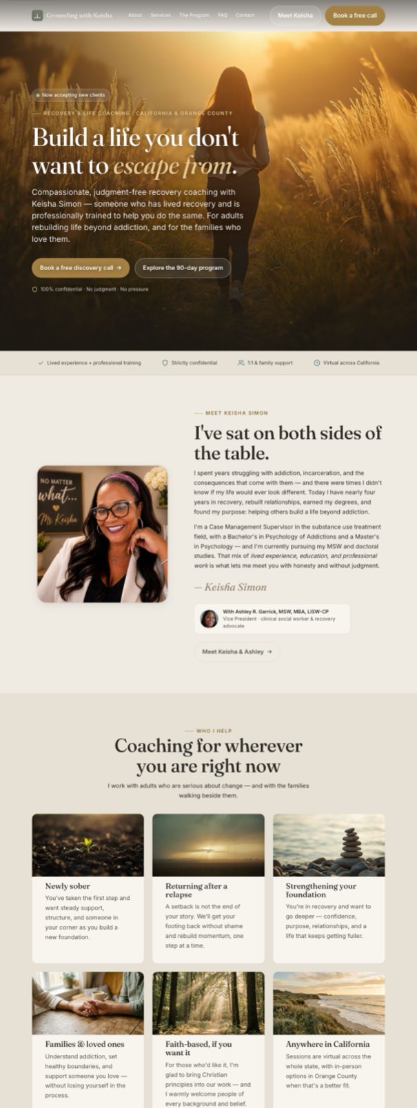 Keisha M. Simon website by PELORA