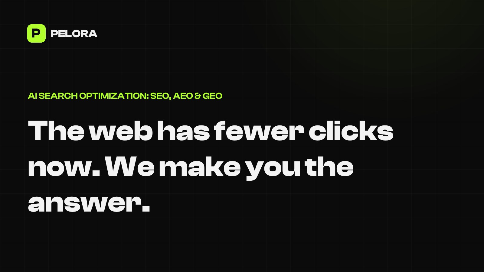 AI Search Optimization: SEO, AEO, and GEO by PELORA Marketing, Newport Beach and Orange County