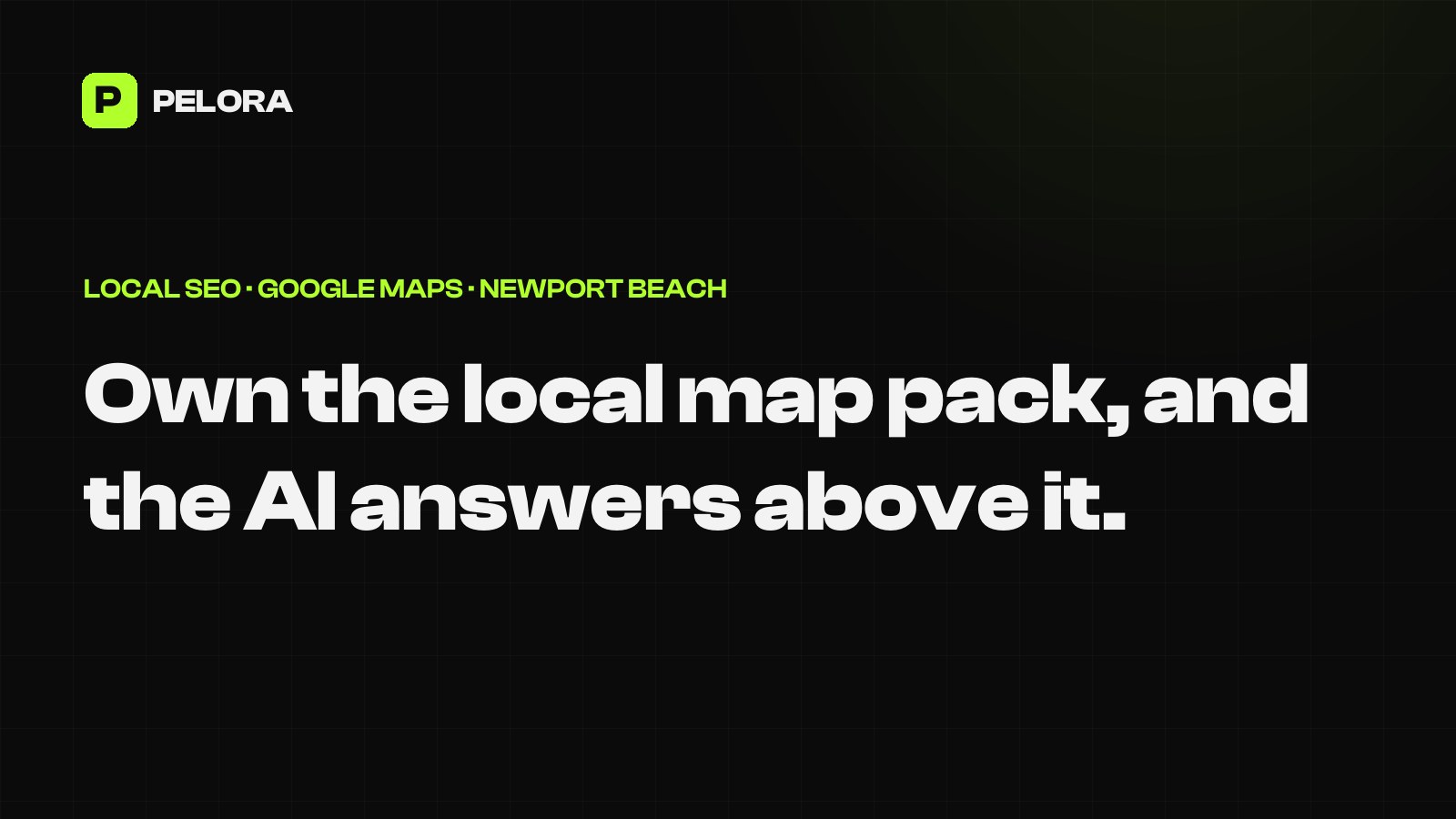 Google Business Profile Optimization by PELORA Marketing, Newport Beach and Orange County